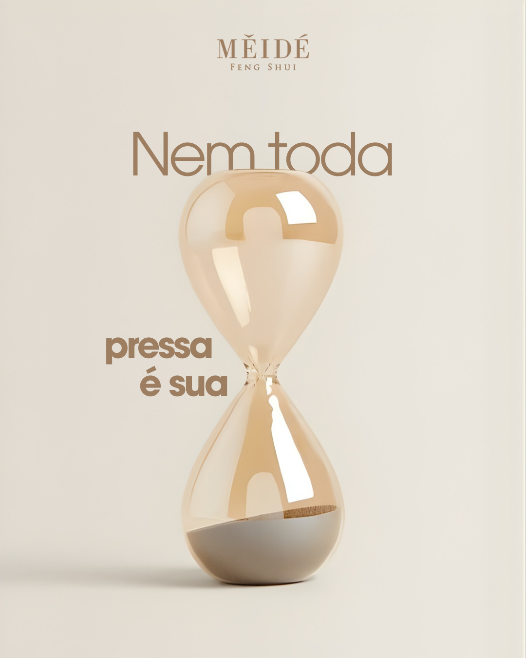 Nem toda pressa que a gente sente nasce dentro da gente.